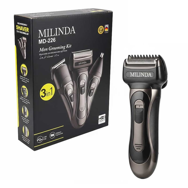 ماشین اصلاح 3 کاره سر،صورت،گوش و بینی milinda MD-226
