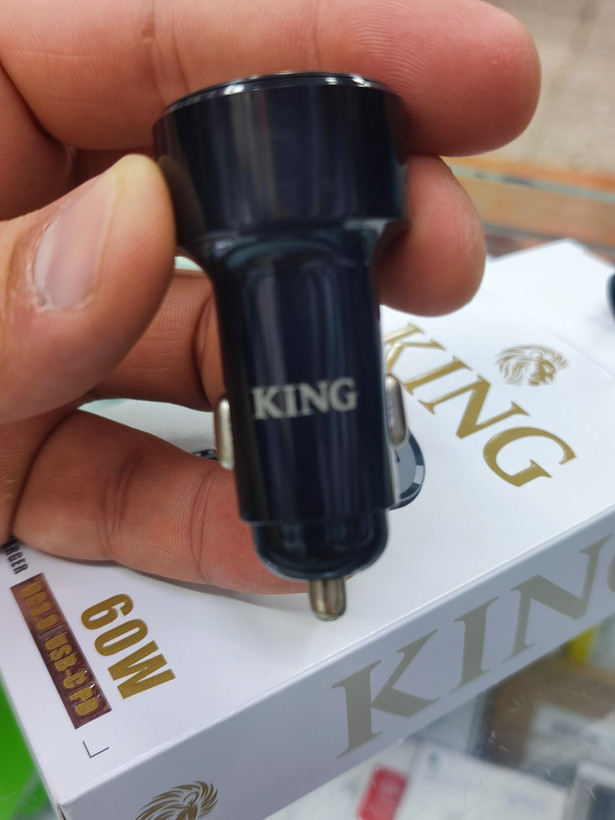 شارژر فندکی سوپر فست شارژ ۶۰ وات king