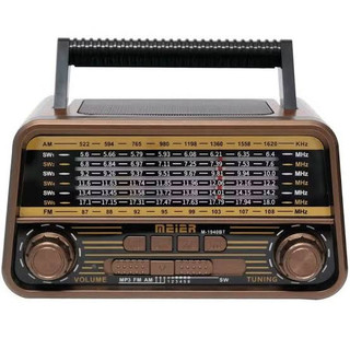 رادیو اسپیکر بلوتوثی مییر مدل M-1940bt دارای ۸ باند mw,sw,am,fm,tv باتری خور و برق مستقیم AC DC